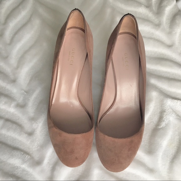 Gucci taupe suede wedges - Picture 2 of 5